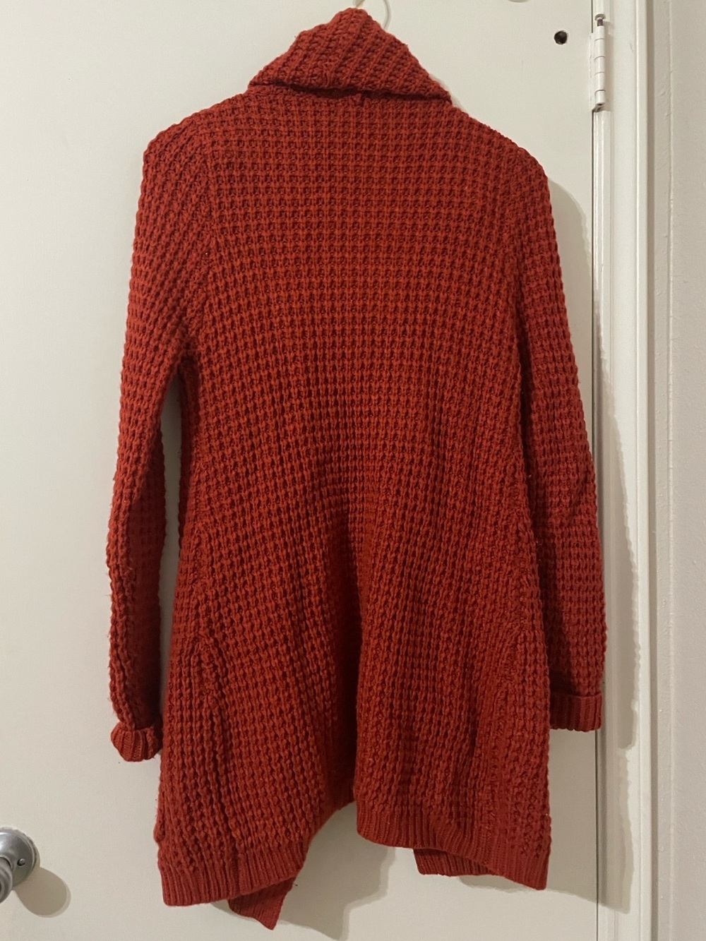THML Anthropologie Rust Oversized Chunky Knit Cardigan S - Picture 3 of 7